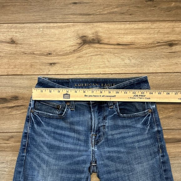 American Eagle AE Skinny Fit Denim Jeans SZ 28x30 Blue Stretch Next Level Flex - Picture 11 of 12